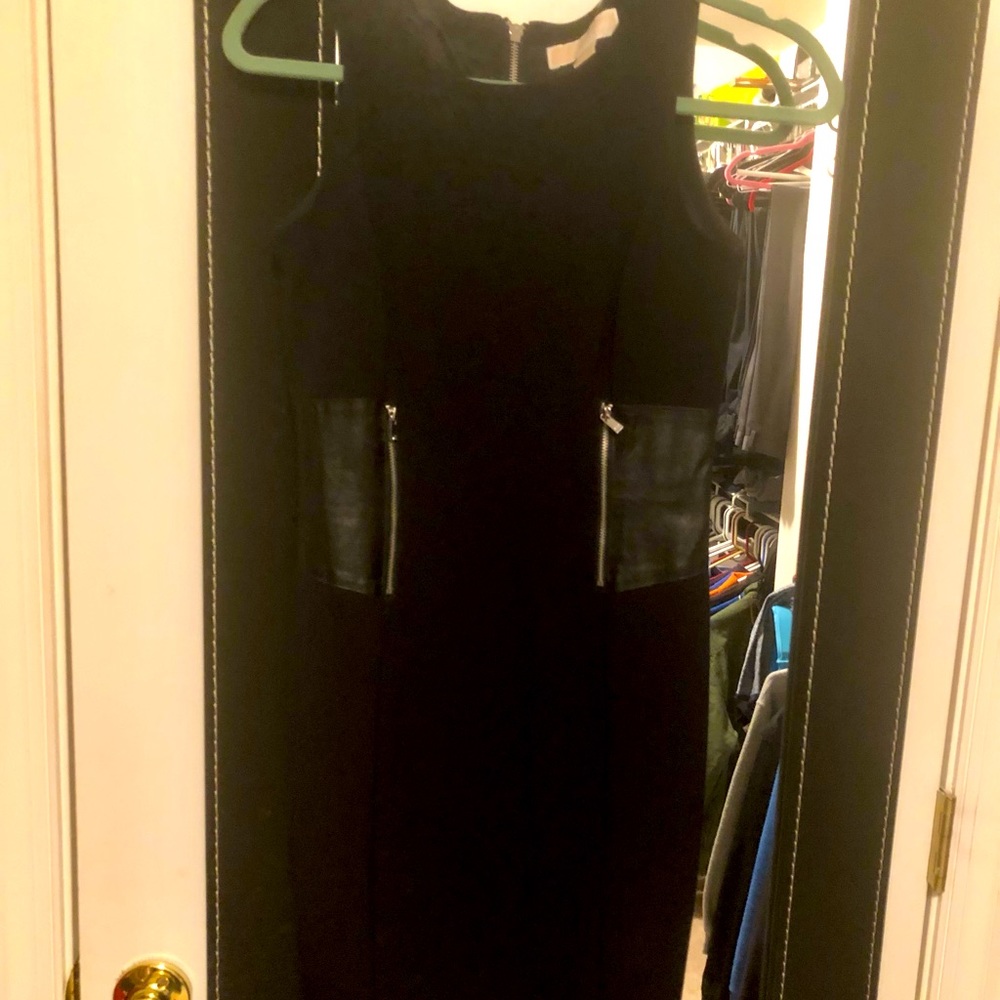 A/X Armani exchange wool leather dress. Small, black